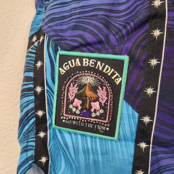 Agua Bendita Isaac Eter Boardshorts Swim Trunks Men Size 34 Blue NWT - Picture 3 of 6